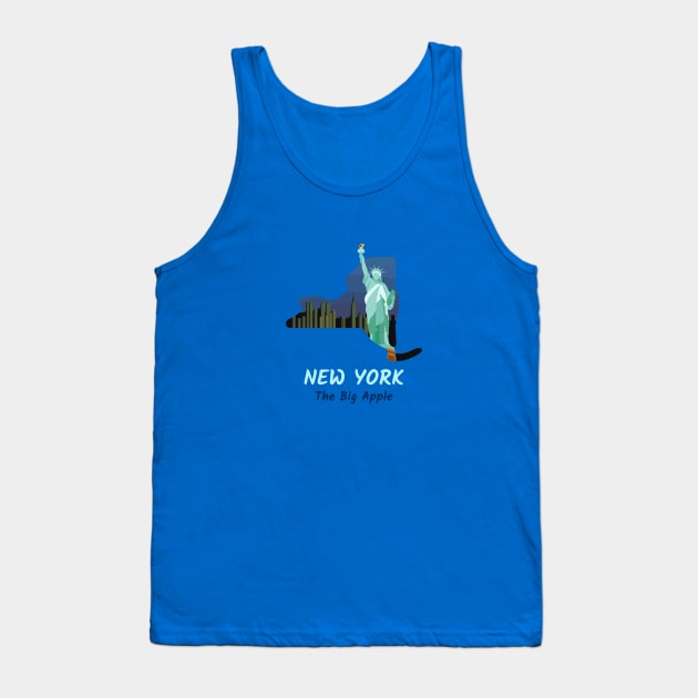 New York The Big Apple Tank Top by Rdxart